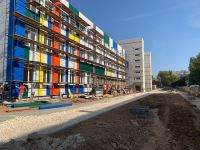 Строители завершили возведение наружных стен здания школы-тысячника в  Красноармейском районе