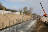 Строители начали заливку новых подпорных стен на нижней террасе набережной