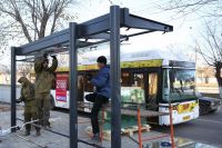 Новые остановочные павильоны в Волгограде подрядчик дополнительно оснастит системой видеонаблюдения