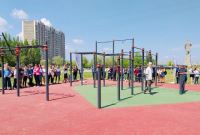 В парке «Юбилейный» открыли новую спортивную площадку