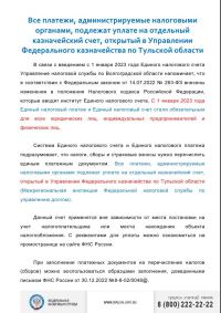 Листовка о введение института Единого налогового счета