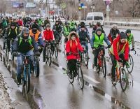 Волгоградцы приняли участие в традиционном зимнем велопараде 